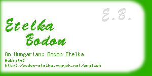 etelka bodon business card